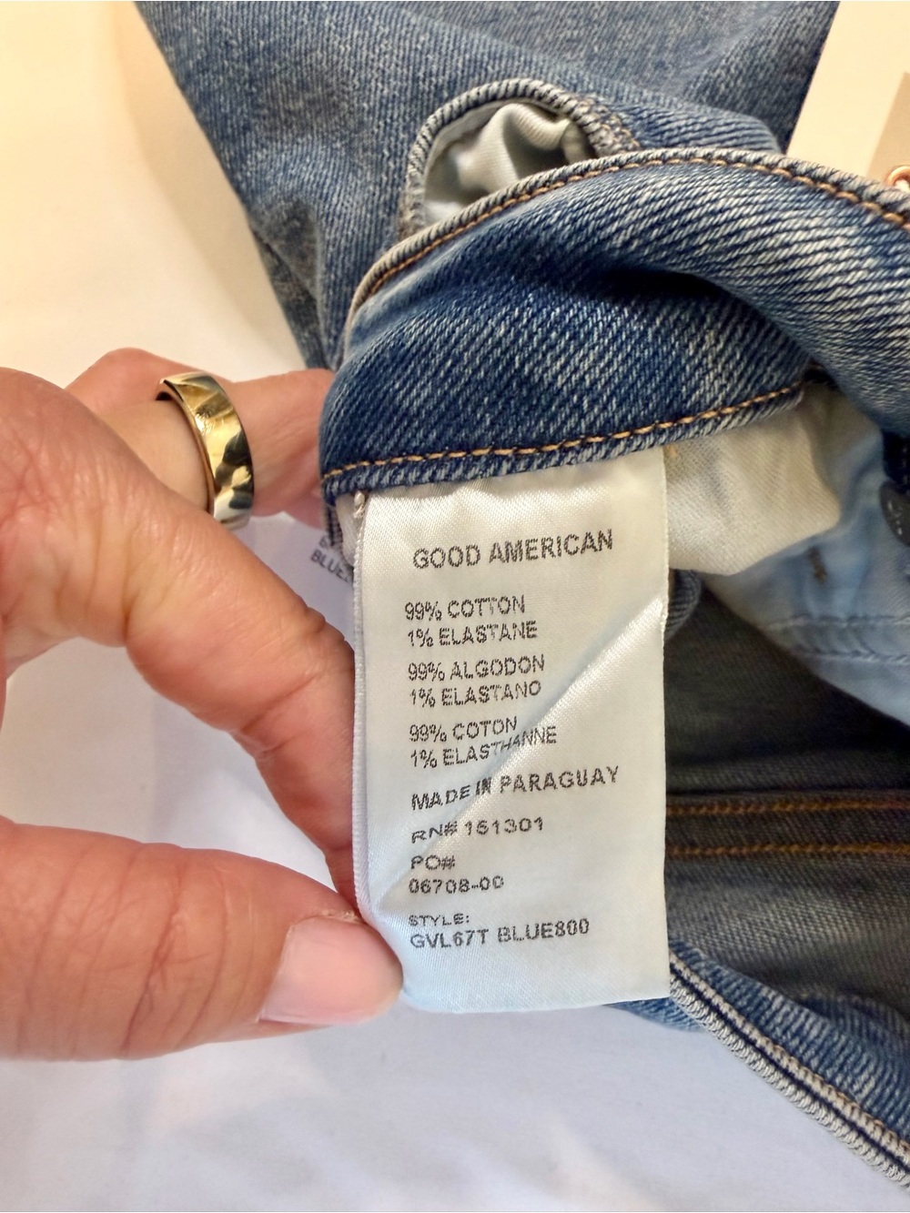 Good American Good Vintage Straight Leg Jeans - Light Blue Wash Size 15 NWT - Picture 6 of 9